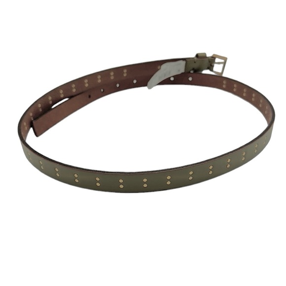AllSaints 18mm Pindot Stud Leather Belt Size Medium - Picture 2 of 11